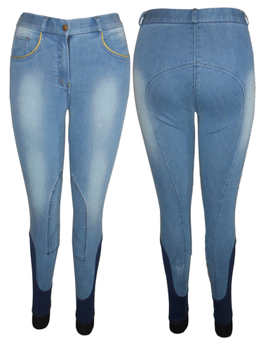 Denim self knee patch breech