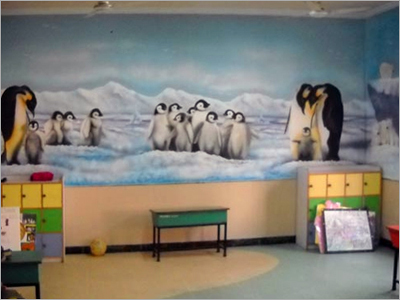 Designer School Wall Painting