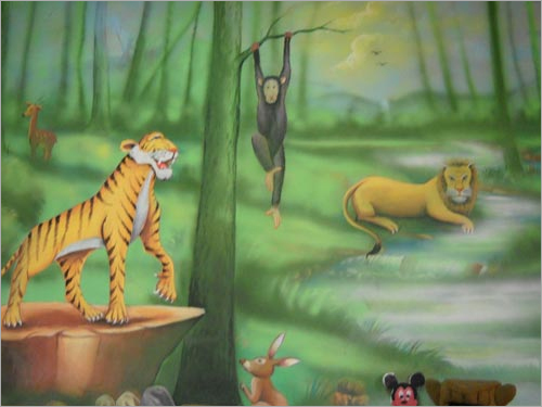 Decorative School Wall Painting