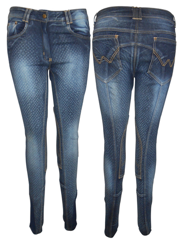 Denim self knee patch breech