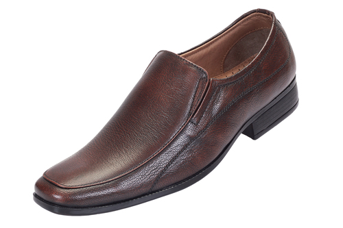 Leather Casual & Formal Shoes - High-Quality Goat Leather, Brown Color | Taxon Insole, PU Outsole, Versatile for Summer & Winter
