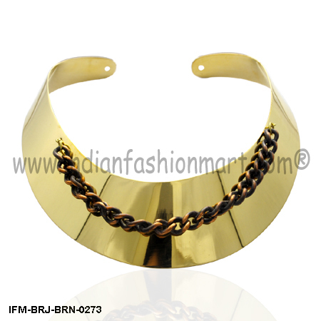 Golden Enchantress - Brass Collar Necklace