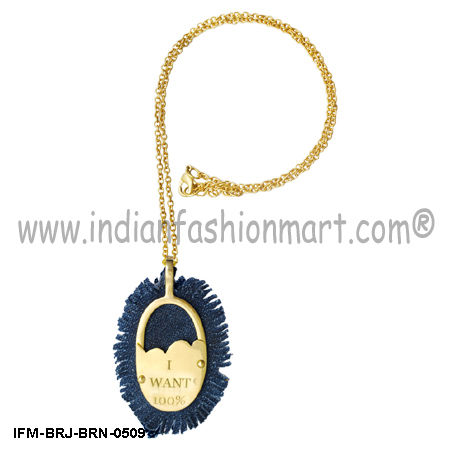 Pinnacle With Schatzi - Brass - Denim Pendant