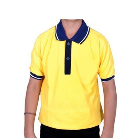 Kids Collar T-Shirt - Cotton, Various Sizes, Yellow | Soft Fabric, Durable, Comfortable, Breathable, Stylish, Easy Care, Perfect Fit