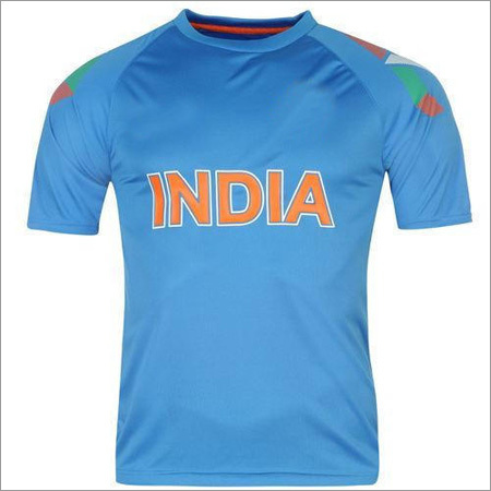 Indian Cricket Team T-Shirt - Polyester, S-XXL, Blue | Breathable, Moisture-Wicking, Comfortable Fit