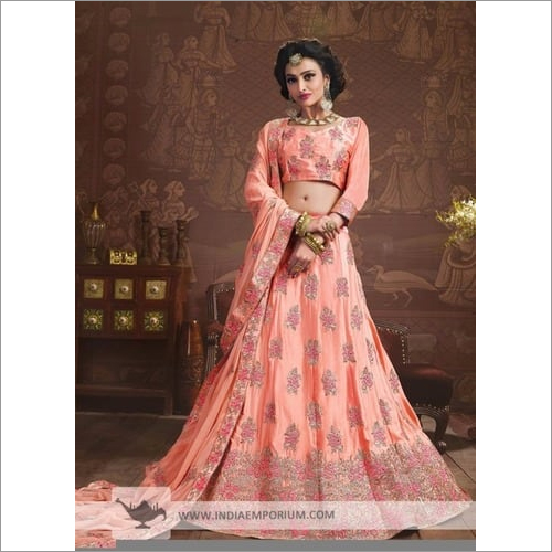 Silk Lehenga Choli Decoration Material: Stones