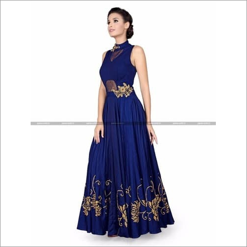 Blue Silk Designer Salwar Kameez
