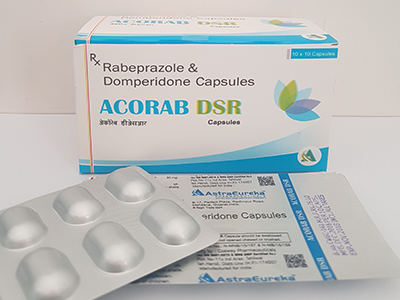 ACORAB DSR - 20mg Rabeprazole Sodium, 30mg Domperidone | Anti-Ulcer Solution in Alu-Alu Pack, Hard Gelatin Capsules