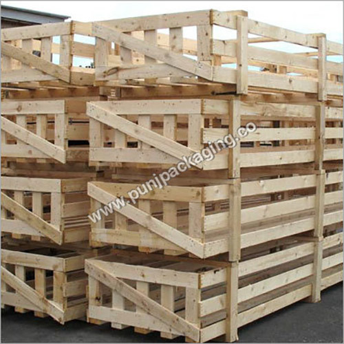 Brown Industrial Wooden Crates