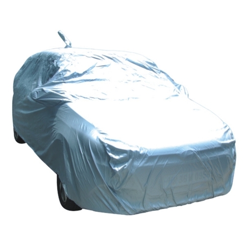 Car Cover Silver Matty With White Coating
