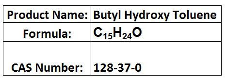 Butyl Hydroxy Toluene