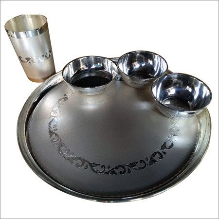 Handicraft Silver Thali Set
