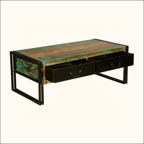 Industrial Reclaimed Double Iron Frame Media Cabinet
