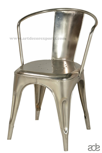 Metalic Industrial Cello Chair With Low Back