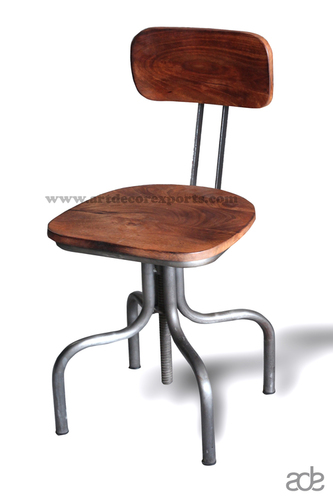 Walnut Industrial Wooden Chair