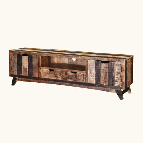 Reclaimed Black & White Theme Based TV Entertainment Media Console Reclaimed Black & White Theme Based TV Entertainment Media Console