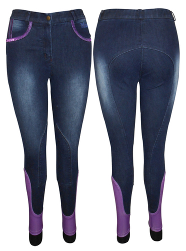 Denim self knee patch breech