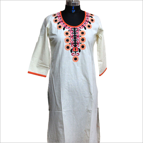 Ladies Trendy Kurtis - Cotton Silk, Length 1016-1219.2mm, Shoulder 381mm, Sizes S-XL, Long Sleeve, Embroidered, Modern Style, Party Wear | Quick Dry, Washable, Cool Pass, Dry Clean