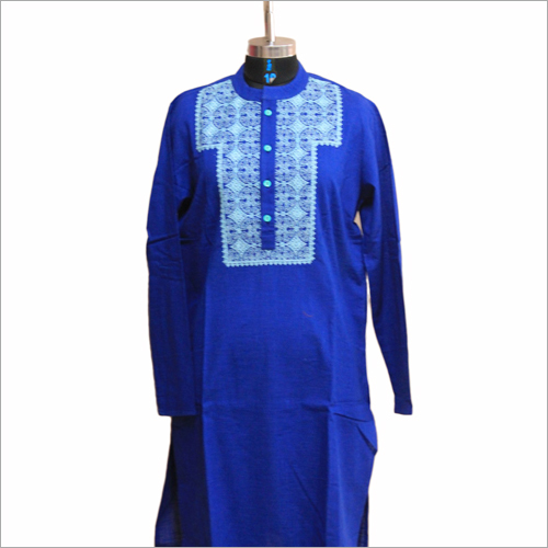 Ladies Cotton Kurtis - Cotton, 1016-1219.2 mm Length, Long Sleeve, Embroidered Pattern | Quick Dry, Washable, Dry Clean Only, Modern Style