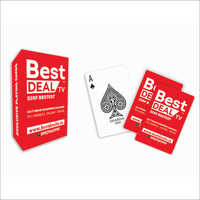 Promotional Playing Cards - Linen Emboss Board, Size: 57x89mm/63.5x89mm, Color: Red | Customizable Designs, Excellent Feel, Bulk Discounts