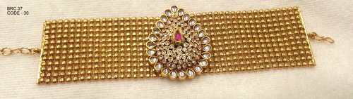 Bracelet Kada - Copper Alloy , Diamond Accents | Exclusive Designs, Glamorous Finish, Customizable Options