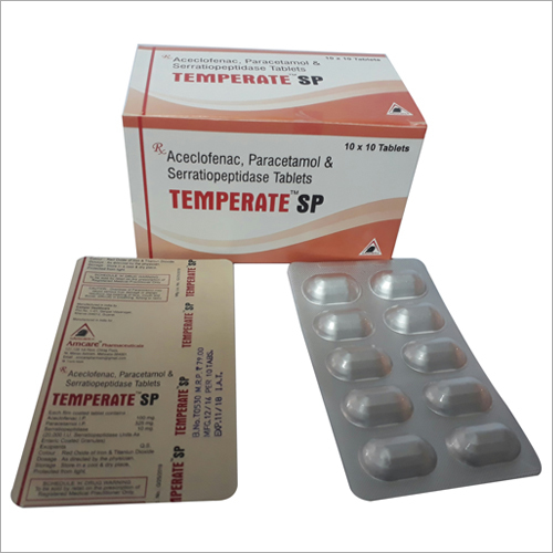 Aceclofenac 100 mg + Paracetamol 325 mg + Serratiopeptidase 15 mg