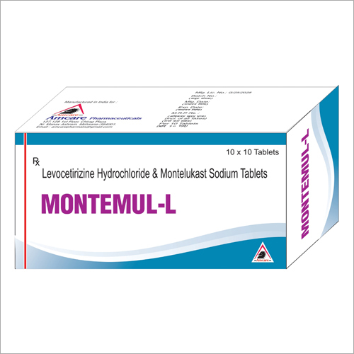 Levocetrizine 5 mg + Montelukast Sodium 10 mg Tablets