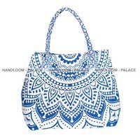 Mandala Bag - 100% Cotton, 21"x14"x6" | Zipper Closure, Stylish Shoulder Bag For Women