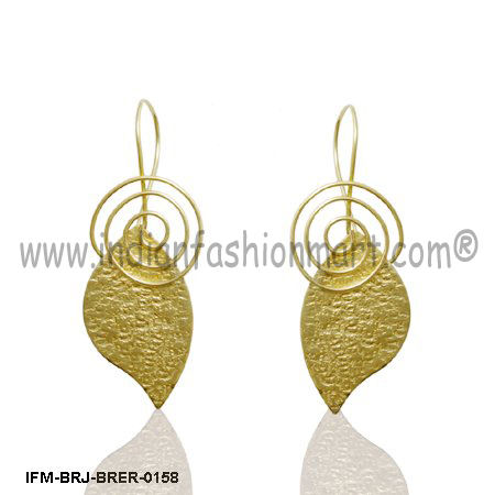 Majestic Frondescence  - Brass Earrings