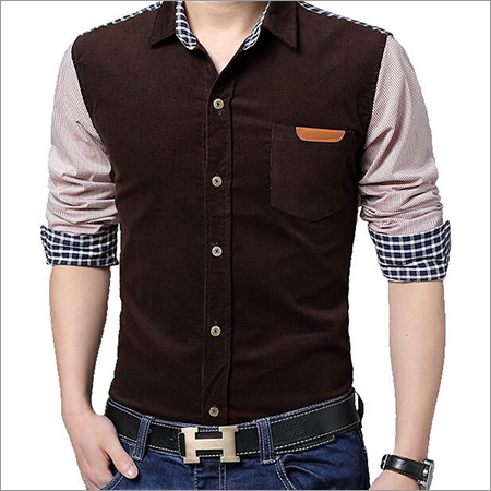 Men Shirts Collar Style: Straight