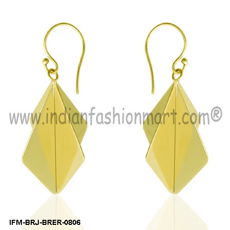 Magnificent Pod - Brass Earrings