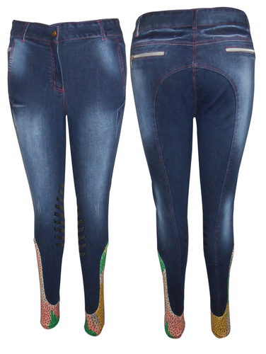 Denim knee silicon breech