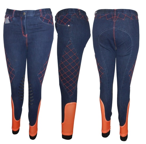 Denim knee silicon breech