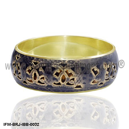 Bumptious Glitz  - Brass Bangle