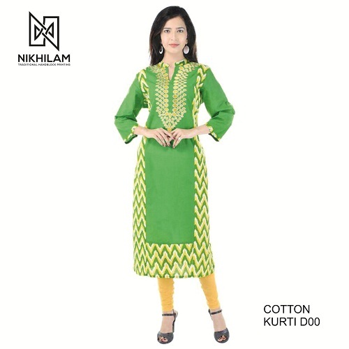 Cotton Kurti Bust Size: 25 Inch (In)