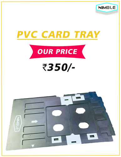 PVC ID Card Tray - PVC Material, Black Color | Compatible with Epson Photo Printers, Designed for Nimble Brand Usage