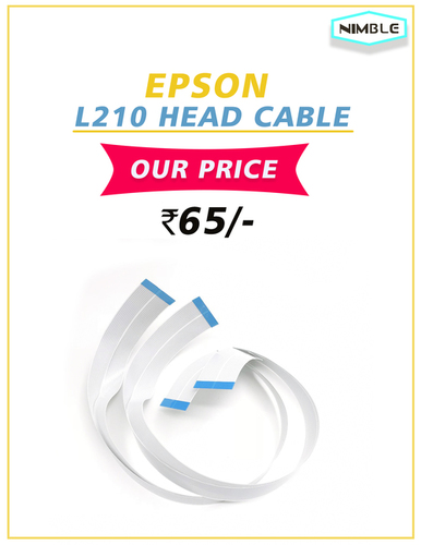 Epson Head Cable for L210 - White Color For Use In Epson Color Printers | Compatible with L210 Model for Reliable Print Connectivity