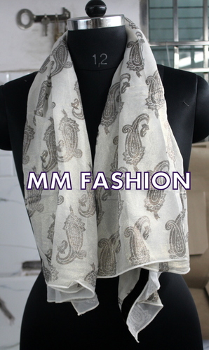 Cotton Printed Scarf - Intricate Detail Work, Supreme Finish for Rainy, Spring, and Summer Seasons