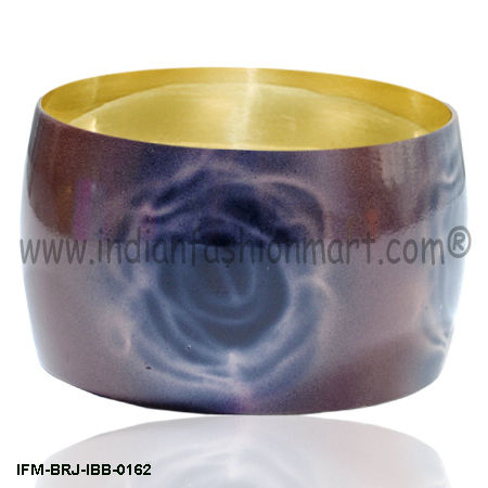 Cloudland Rose - Brass Bangle Size: Width Of Bangle-43 Mm