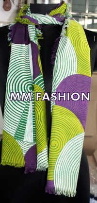 Fancy Girls Scarves - Cotton Material, Multi Color Design | Daily Use, Dyed Pattern For All Seasons