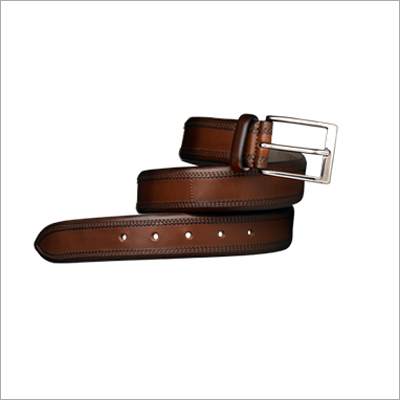Brown Leather Men's Belt
