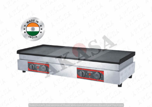 Non Stick Griddle Plate - Stainless Steel, 28x15x6 Inch, Black | Temperature Control, Auto Cut-Off, Fiberglass Wiring