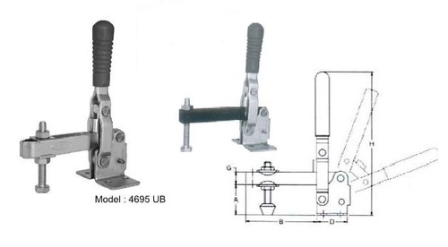 hold-down toggle clamp vertical handle