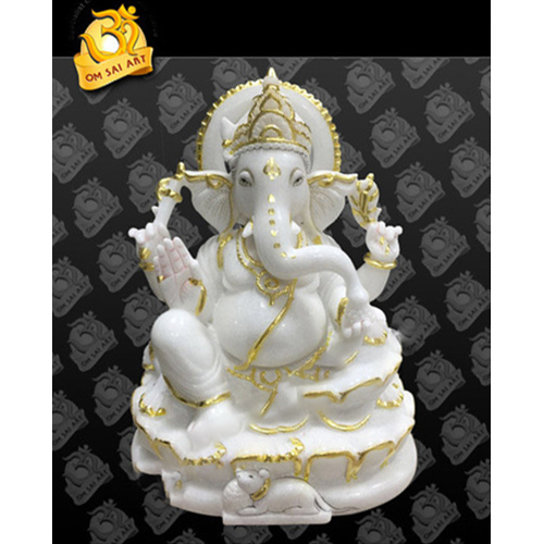 Eco-Friendly Ganesh God Marble Statue