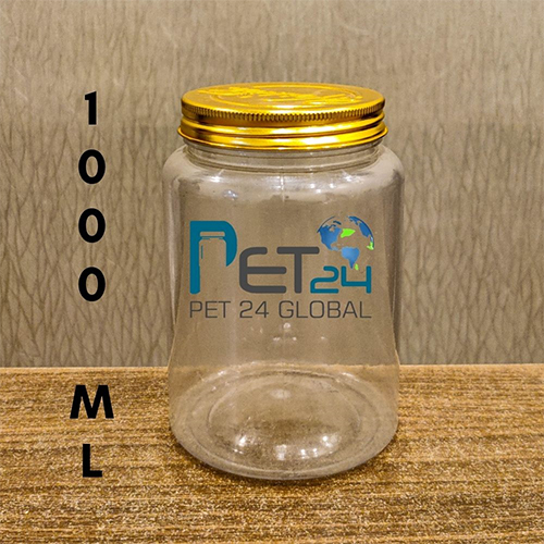 Plastic Jar with Yellow Lid 1000ml