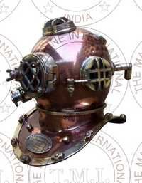 Copper Antique Diving Helmet Mark V