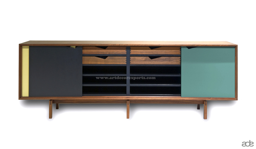 Modern Sideboard - 152x60x30 cm | Iron and Wood, Intricate Designs, Luxury Aesthetic