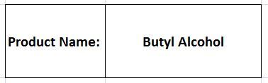 Butyl Alcohol