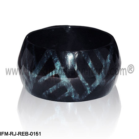 Geo Reflections-Resin bangle