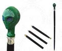 Green Head Skeleton Walking Stick